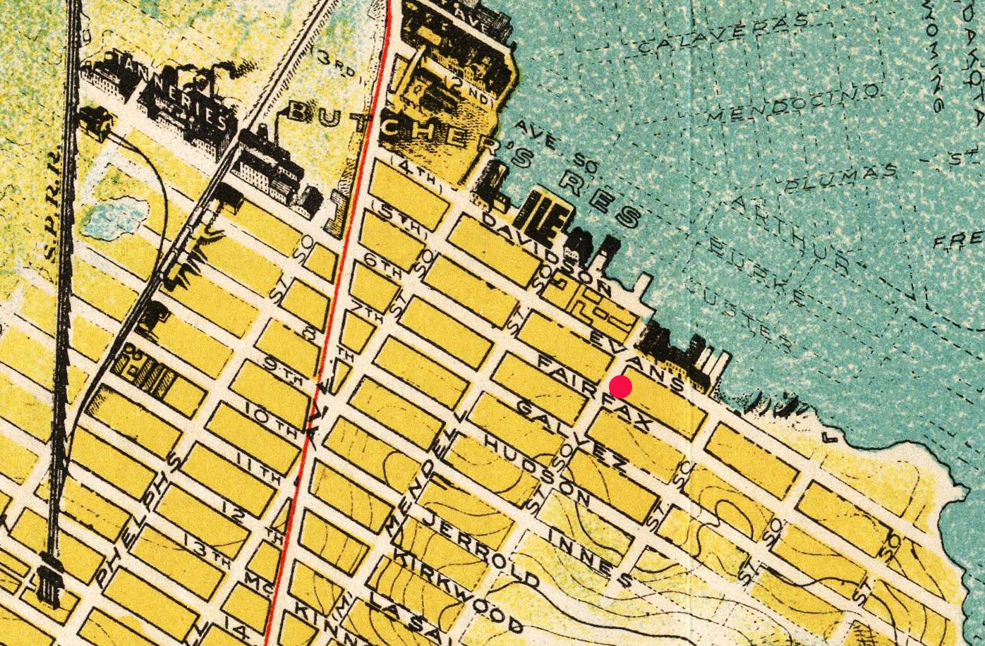 1915 map of San Francisco detail