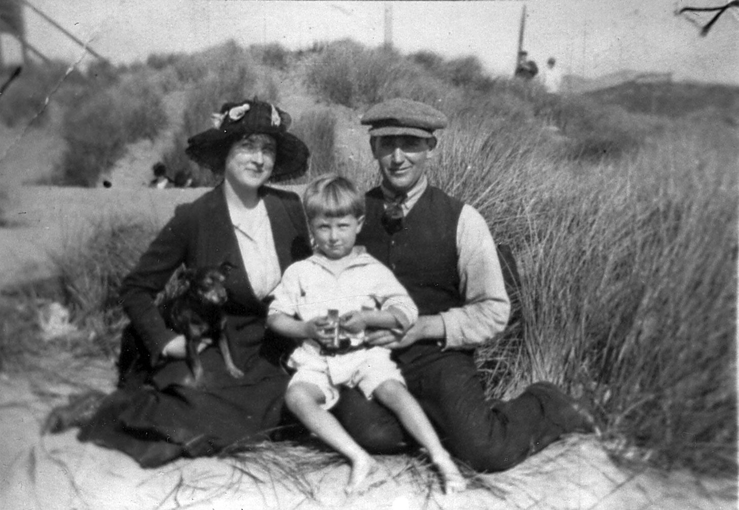 Photograph of family at beach