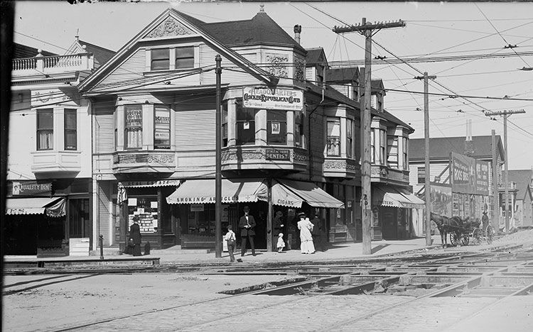 1909 view of Clement and 6th Avenue