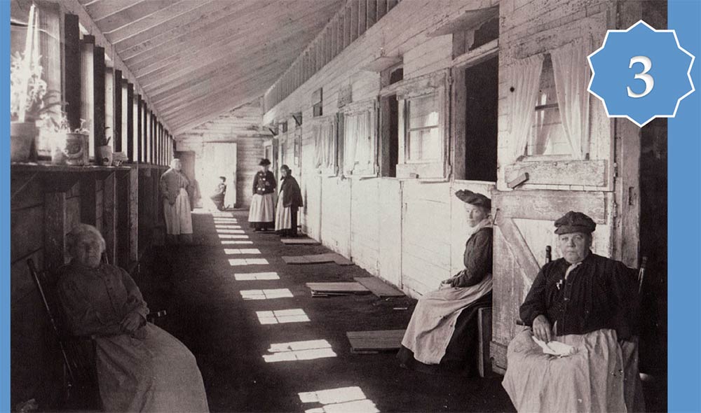 Women in horse stables