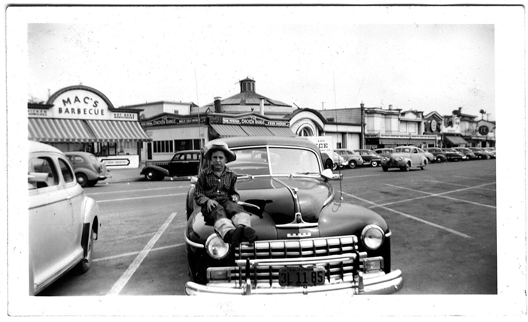 boy on car