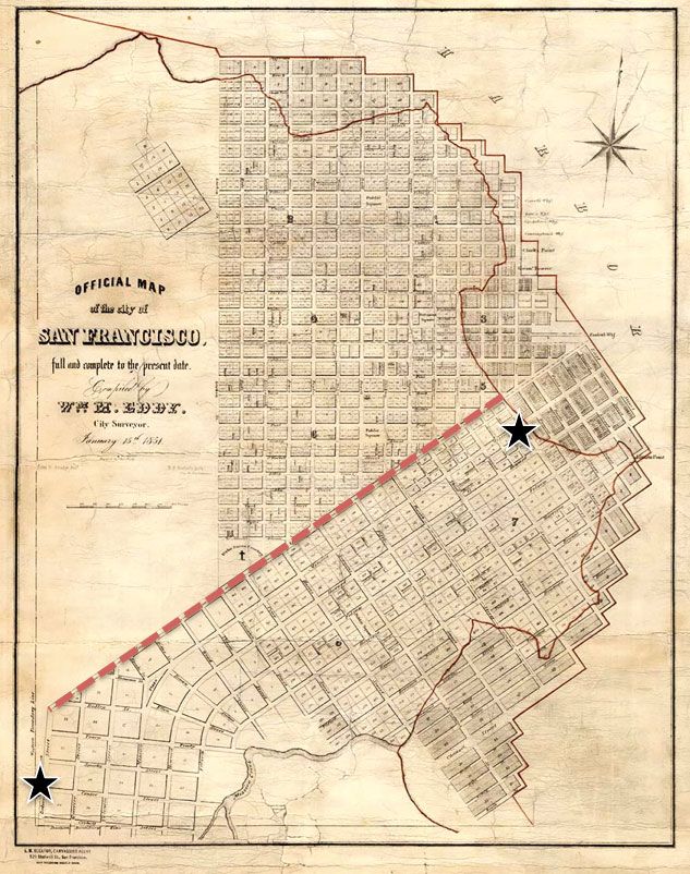 1851 San Francisco map