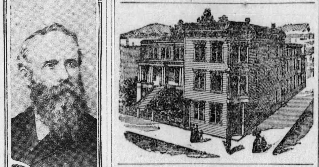 E. B. Church portrait and school sketch