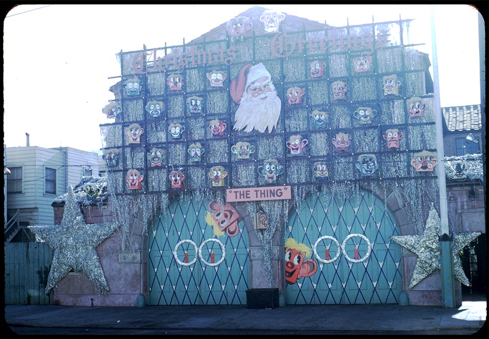 Firehouse decorated for Christmas