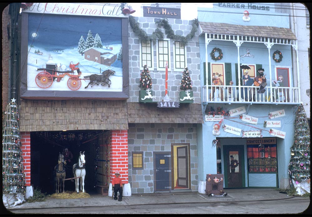 Firehouse decorated for Christmas