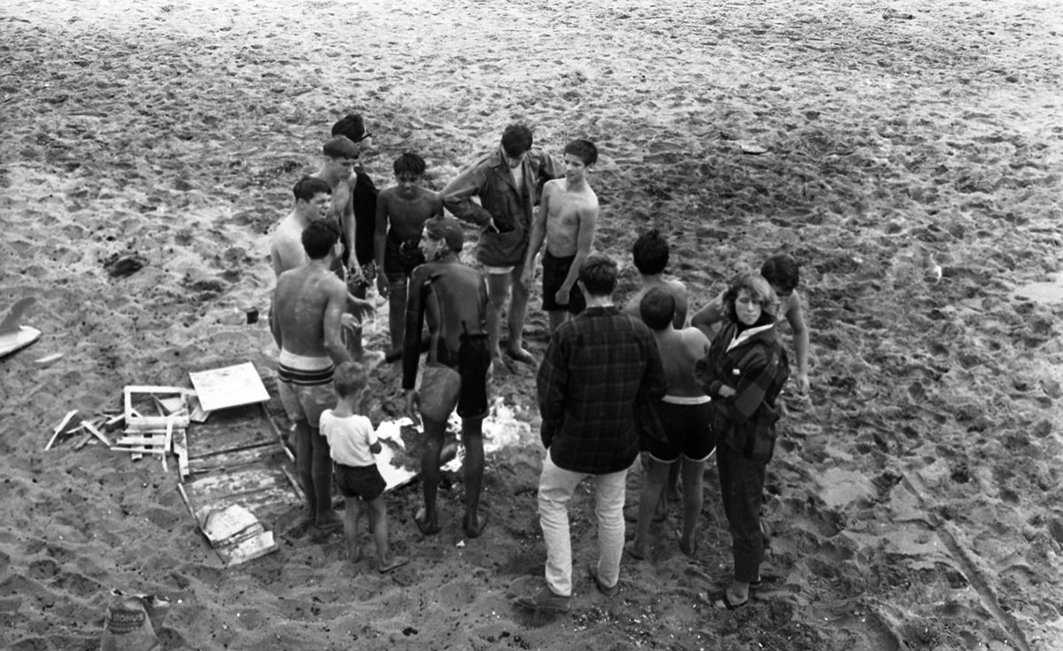 beach bonfire