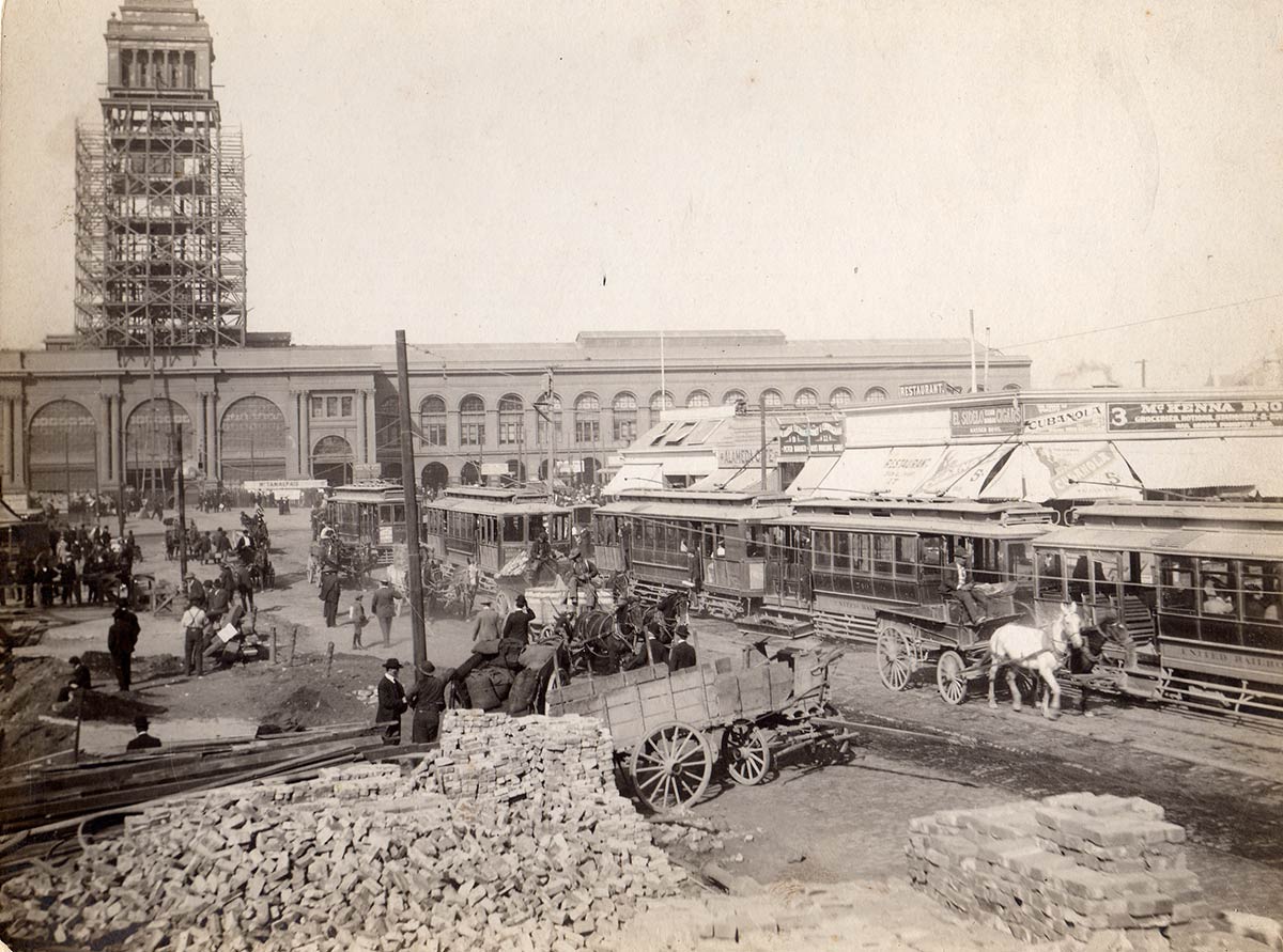 Street with wagons