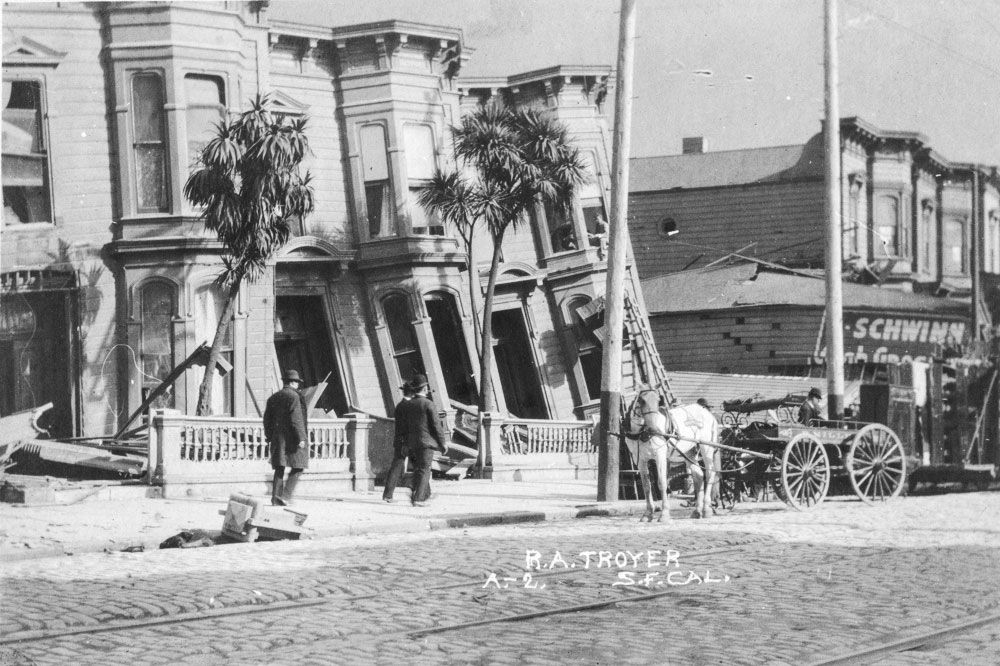 Damaged houses