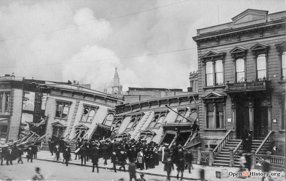 Collapsed buildings
