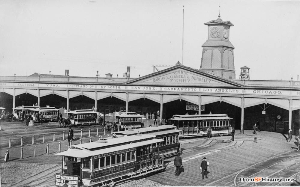 Ferry building and cable cars