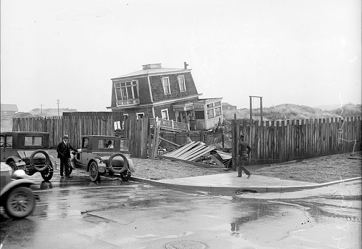 damaged house