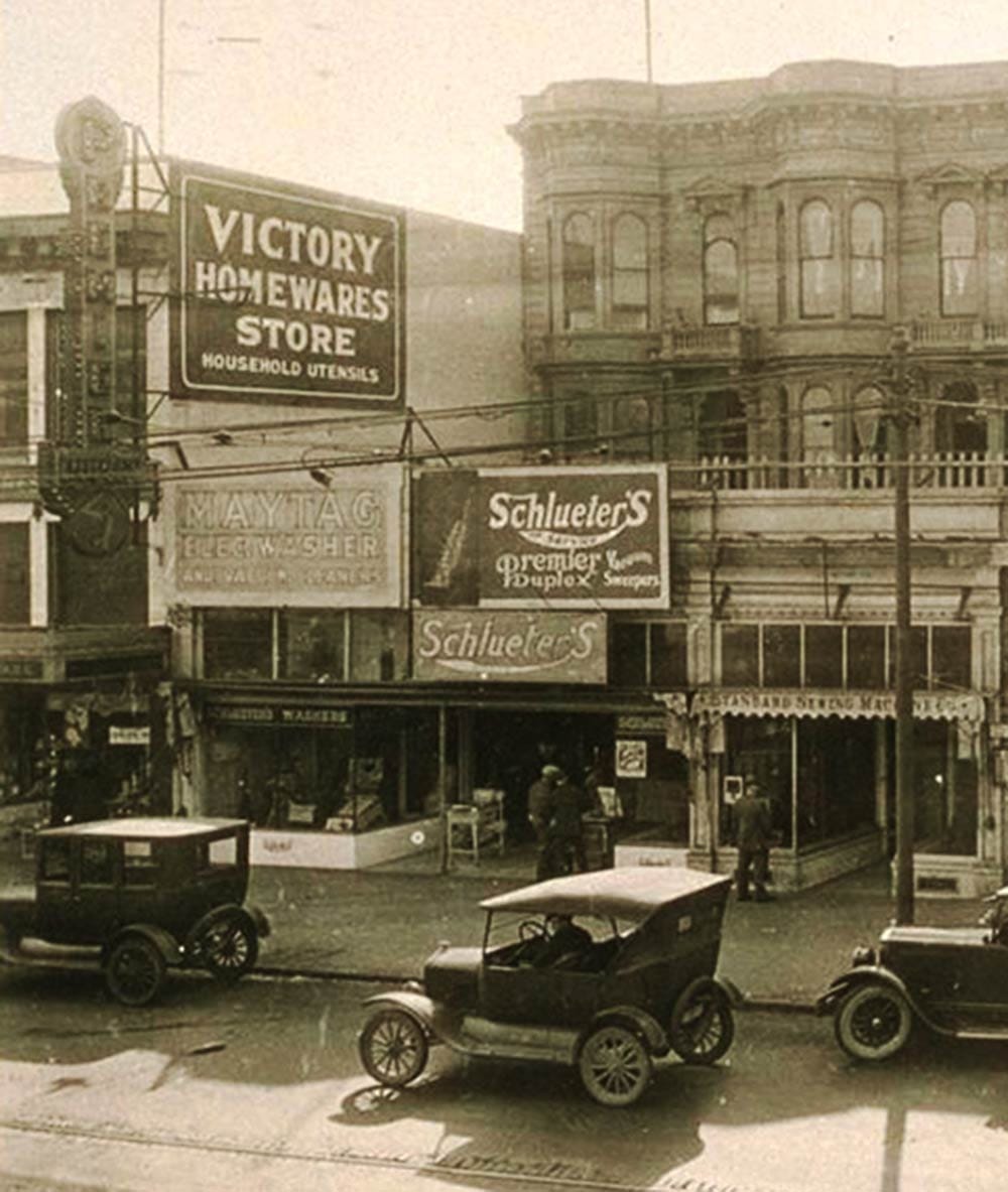 street and stores