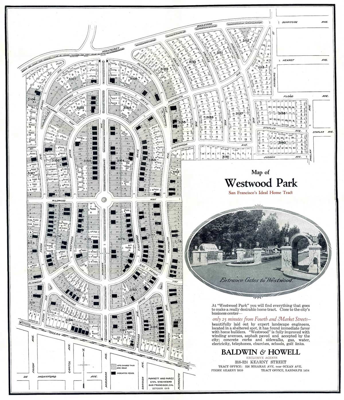 Map of Westwood Park
