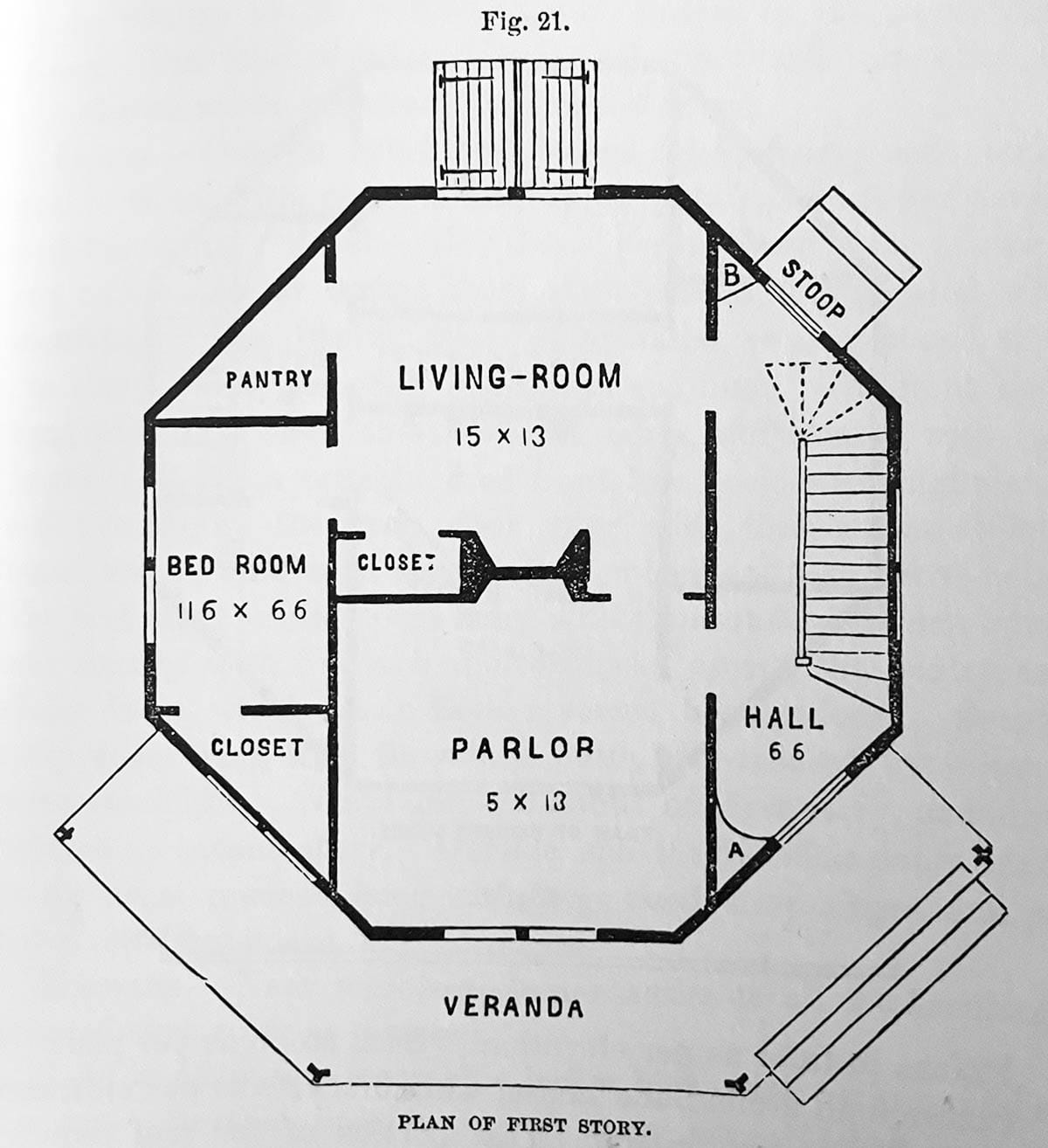 Octagon house floor plan