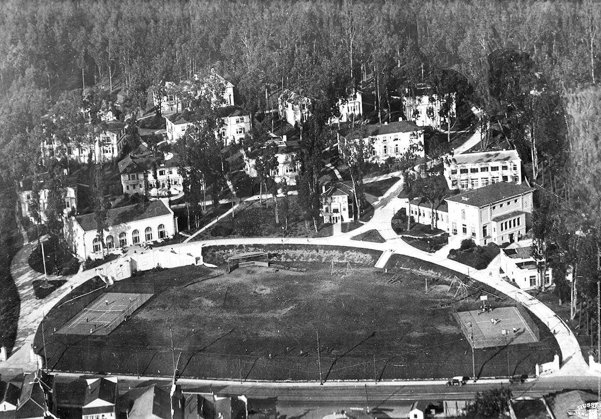 Aerial view of Homewood Terrace