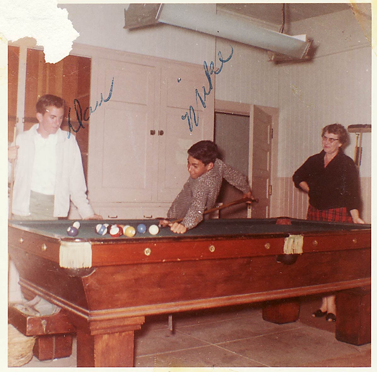 boys playing pool