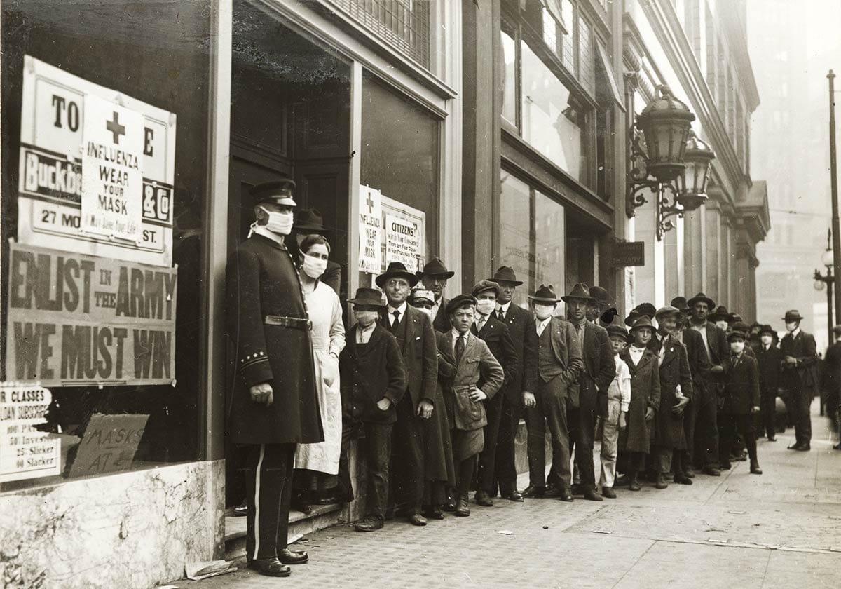 1918 flu epidemic line