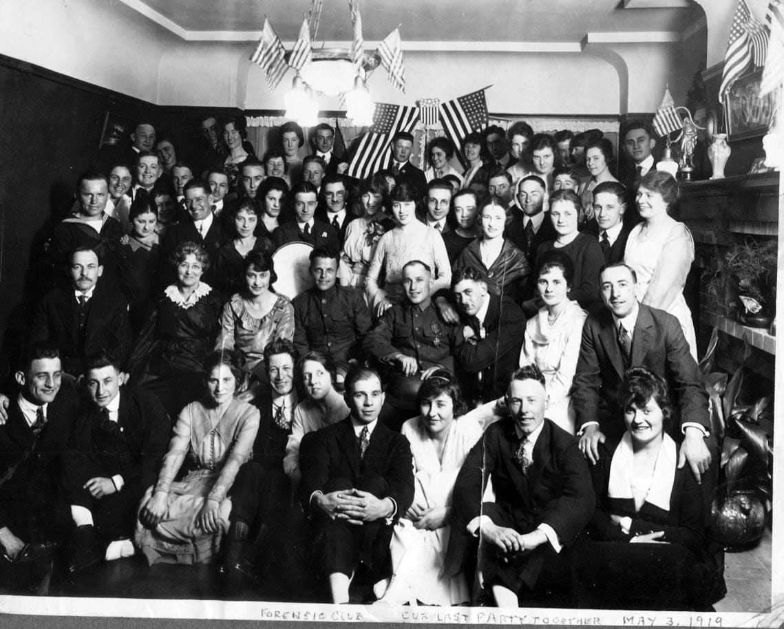Forensic Club reunion, May 3, 1919