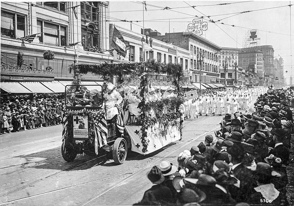 Red Cross Parade on Market Street, May 1918
