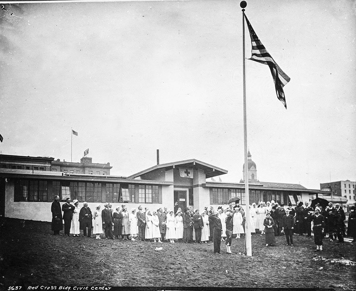 red Cross building dedication