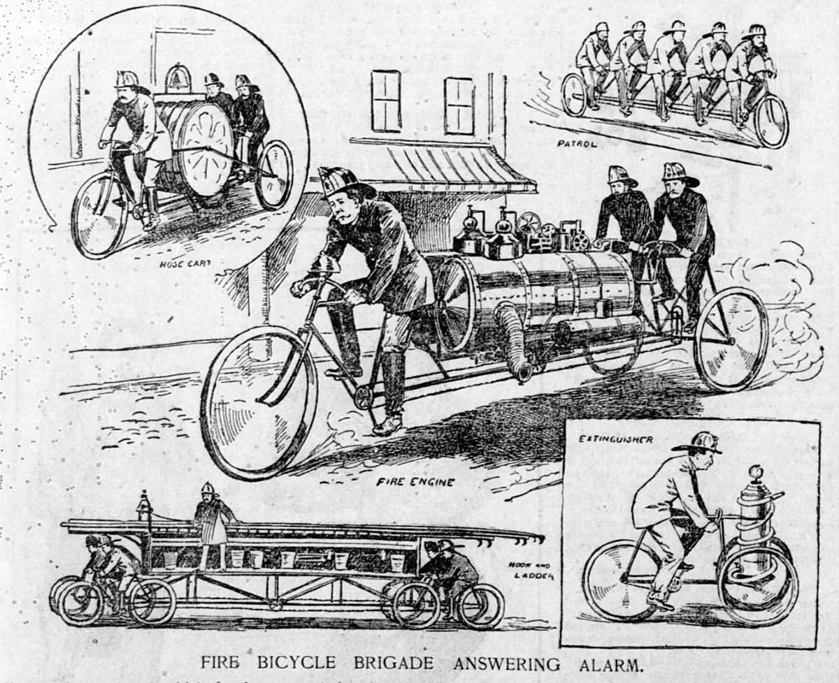 Bicycle fire-fighters