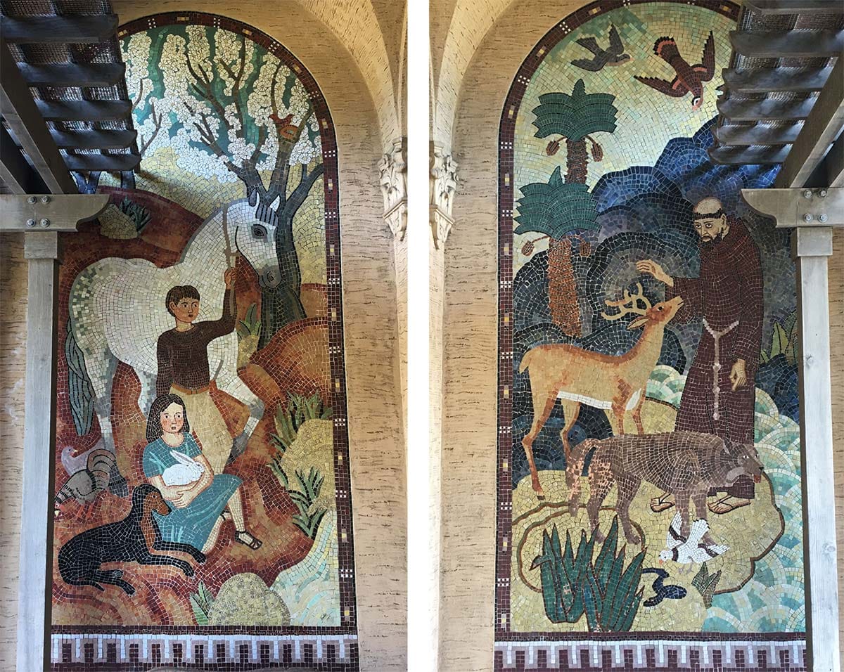 Mosaics by Bruton sisters.