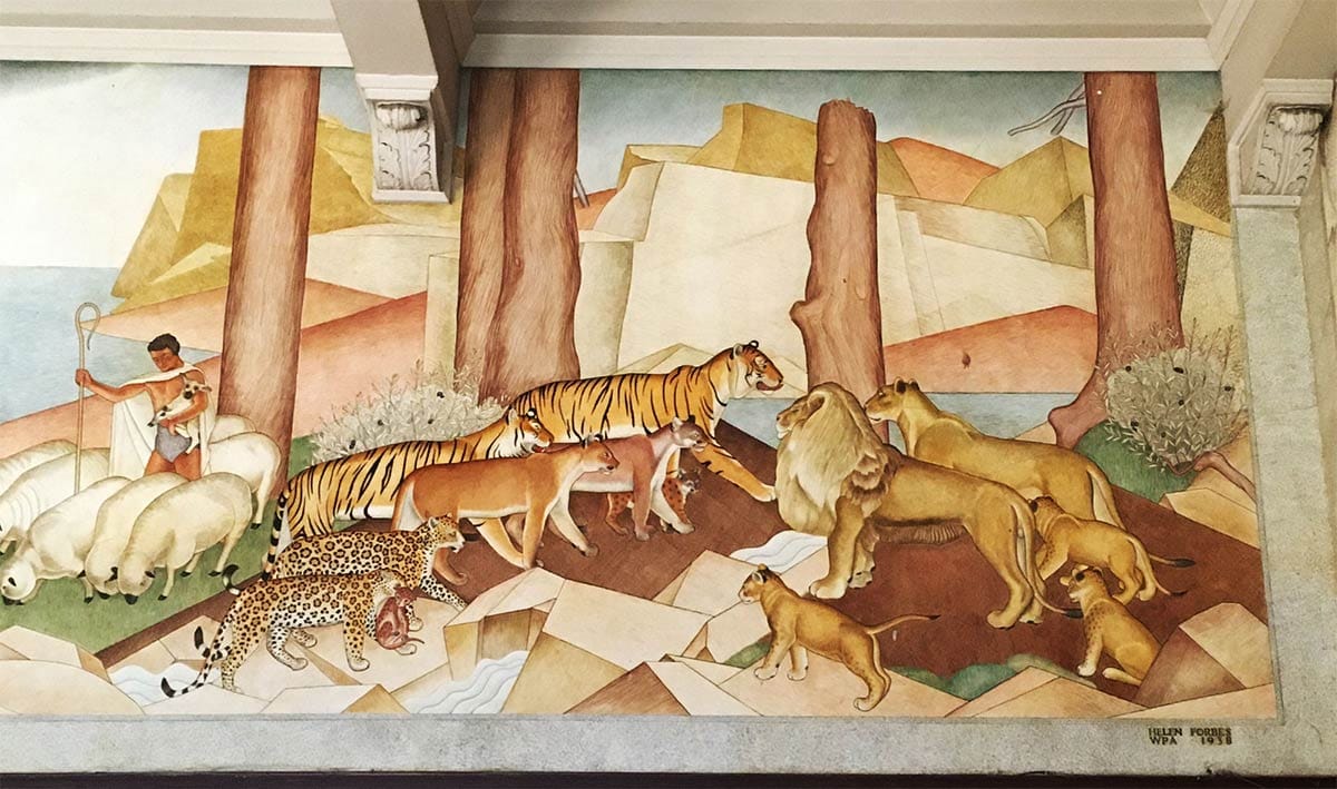 Noah's Ark mural in Mothers Building