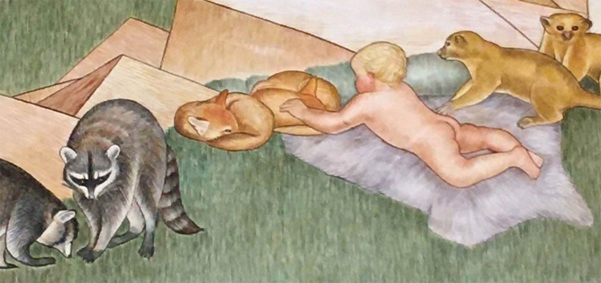 Detail of Noah's Ark mural