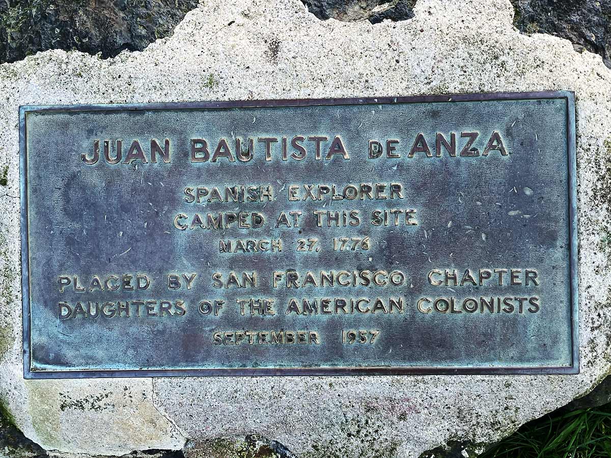 Plaque beside Mountain Lake