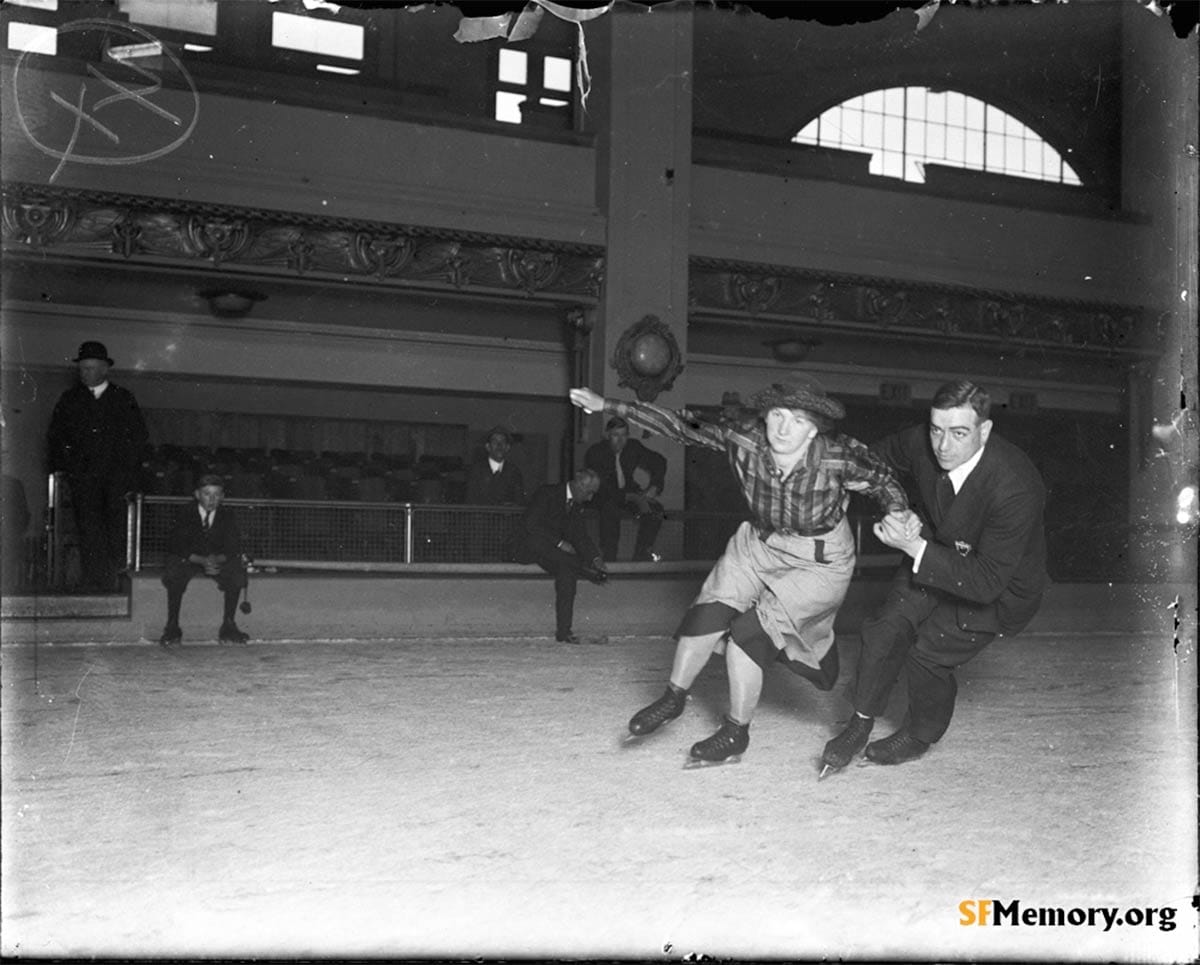 Ice skaters at Winter garden