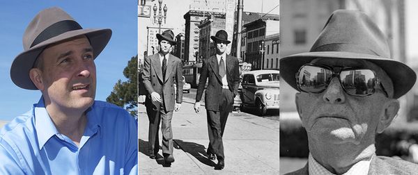 Photos of men wearing fedoras